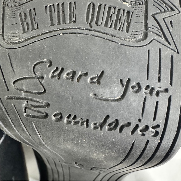 JOHN FLUEVOG BLACK LEATHER OXFORD HEEL BOOTS SIZE 9 WOMENS - Picture 10 of 12